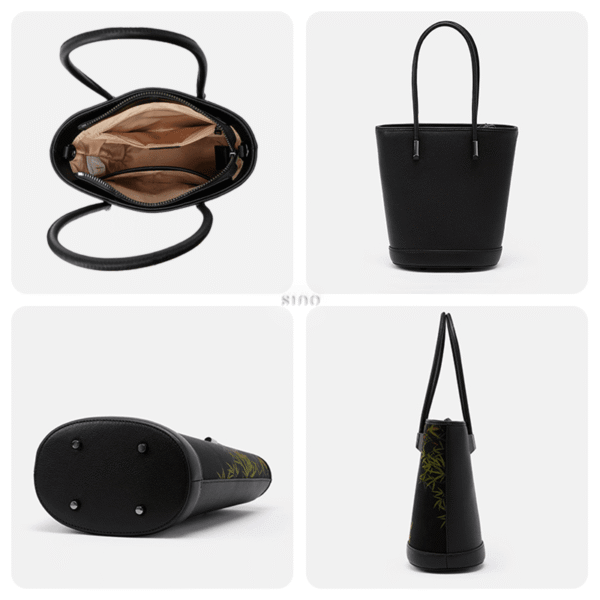 2_Xiangyunsha_Silk_Bamboo_Print_Crossbody_Bucket_Bag_P110608 2_Xiangyunsha_Silk_Bamboo_Print_Crossbody_Bucket_Bag_P110608