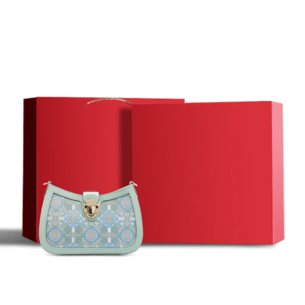 4_Song_Brocade_Leather_Green_Shoulder_Bag_Badayun_Pattern_FJ270038-2 4_Song_Brocade_Leather_Green_Shoulder_Bag_Badayun_Pattern_FJ270038-2