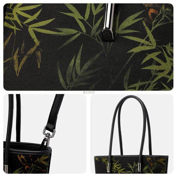 8Xiangyunsha_Silk_Bamboo_Print_Crossbody_Bucket_Bag_P110608 8Xiangyunsha_Silk_Bamboo_Print_Crossbody_Bucket_Bag_P110608