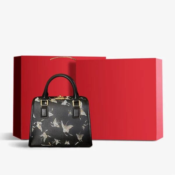 BrocadeJacquardChicBostonBagButterflyDesignJD170615-1_15 BrocadeJacquardChicBostonBagButterflyDesignJD170615-1_15