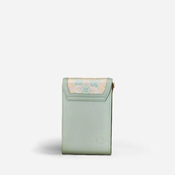 ブロケードジャカードレザーインテリケートフォンバッグウォレットJD240043_3 BrocadeJacquardLeatherIntricatePhoneBagWalletJD240043_3