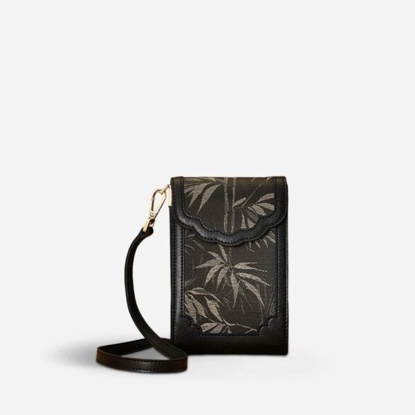 ブロケードジャカードレザーインテリケートフォンバッグウォレットJD240043_8 BrocadeJacquardLeatherIntricatePhoneBagWalletJD240043_8