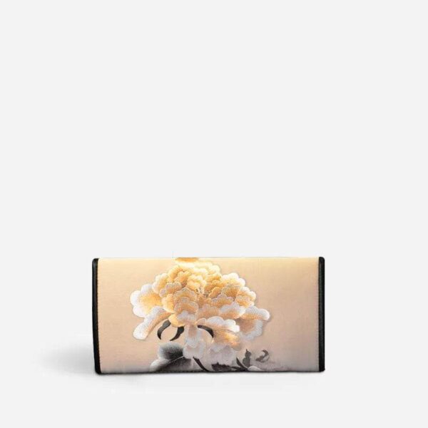 中国_手工芸_刺繍_花柄_スリム財布_中文-2467387 Chinese_Handcraft_Embroidery_Floral_Slim_Handheld_Wallet_-_SinoCultural-2467387