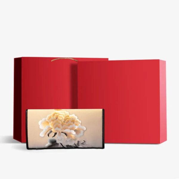 中国_手工芸_刺繍_花柄_スリム財布_中文-2467469 Chinese_Handcraft_Embroidery_Floral_Slim_Handheld_Wallet_-_SinoCultural-2467469