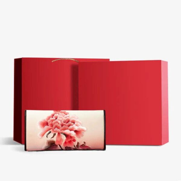 中国_手工芸_刺繍_花柄_スリム財布_中文_2467522 Chinese_Handcraft_Embroidery_Floral_Slim_Handheld_Wallet_-_SinoCultural-2467522