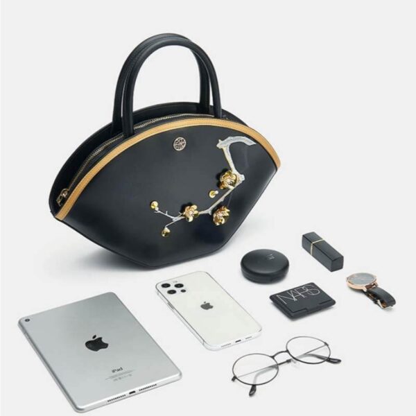 Embroidery_Leather_Black_Basket_Handbag_3D_Peach_Blossom_-_SinoCultural-2470425 Embroidery_Leather_Black_Basket_Handbag_3D_Peach_Blossom_-_SinoCultural-2470425