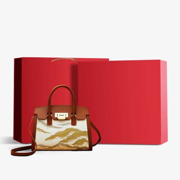 刺繍_レザー_エレガント_クロスボディ_ハンドバッグ_雲_山_-_中文-2473055 Embroidery_Leather_Elegant_Crossbody_Handbag_Cloud_Mountain_-_SinoCultural-2473055