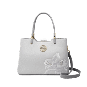 Embroidery Leather Grey Tote Bag Azalea Women Handbag