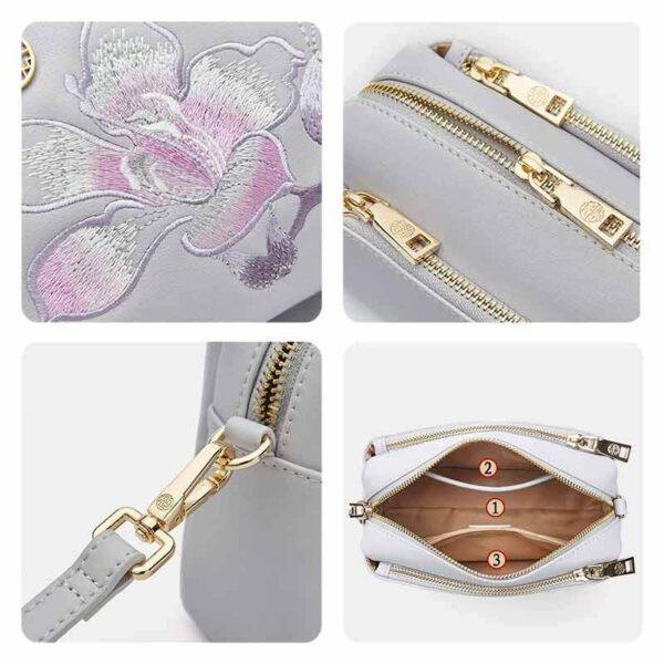 刺繍_レザー_紫_バウヒニア_ハンド_クラッチバッグ_-_中文2474795 Embroidery_Leather_Purple_Bauhinia_Hand_Clutch_-_SinoCultural-2474795