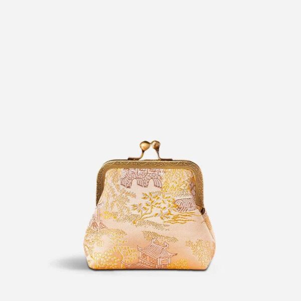 ジャカード・ブロケード・レトロゴールド・ミニコイン 財布JD570602Y_2 JacquardBrocadeRetroGoldMiniCoinPurseWalletJD570602Y_2