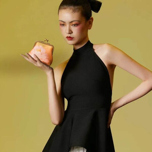 MulberrySilkRetroGoldMiniCoinPurseWalletLotusLD570602G_9 MulberrySilkRetroGoldMiniCoinPurseWalletLotusLD570602G_9