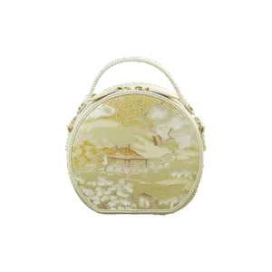 Chinese Painting Mulberry Silk Round Bag Luxury Handbag