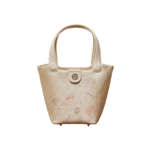 Mulberry Silk Leather Exquisite Jacquard  Basket Bag