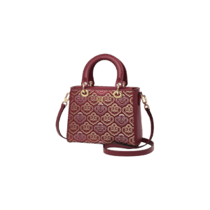 Embroidery Leather Crossbody Bag Auspicious Clouds Handbag