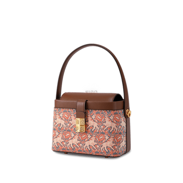 Shu_Brocade_Bag_Side_Profile_Adjustable_Leather_Strap_Structured_Silhouette Shu_Brocade_Bag_Side_Profile_Adjustable_Leather_Strap_Structured_Silhouette