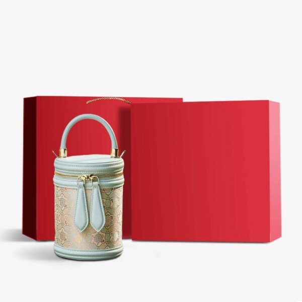 歌_ブロケード_レザー_バケット_シリンダー_バッグ_-_中文-2483391 Song_Brocade_Leather_Bucket_Cylinder_Bag_-_SinoCultural-2483391