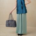 Zhuang-Brocade-Embroidered-Handbag-Model-Front-View
