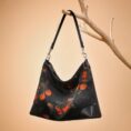 e_Xiangyunsha_Silk_Leather_Printed_Persimmon_Shoulder_Bag_YS220679